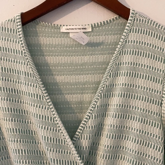 Caution To The Wind Faux Wrap Top - Picture 4 of 10